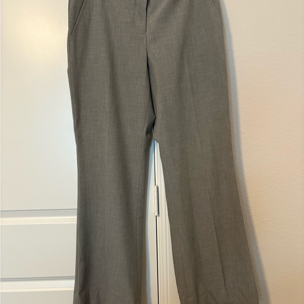 Gray Wide-Leg Trousers